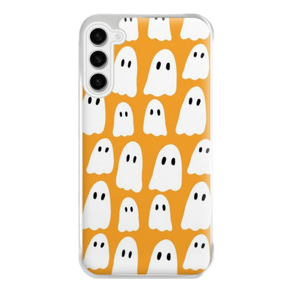 Orange Ghost Halloween Pattern Phone Case