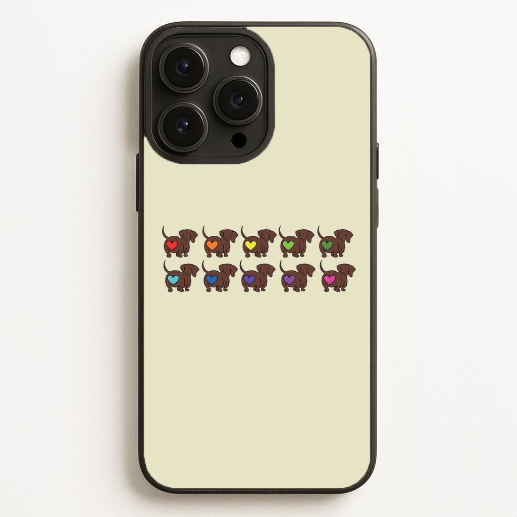 Love hearts - Dachshunds Phone Case for iPhone, Samsung Galaxy and Google Pixel