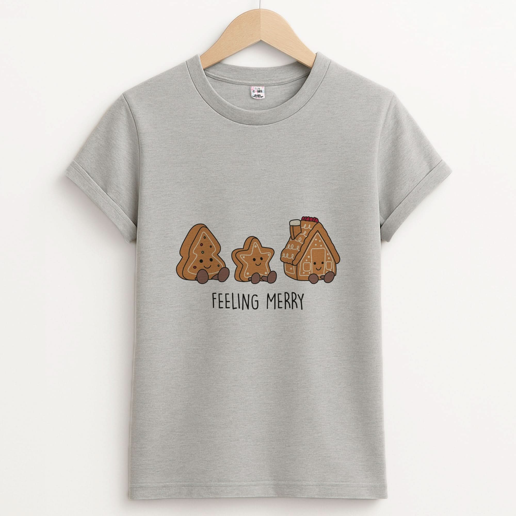 Gingerbread Plushies Quote Unisex Grey T-Shirt
