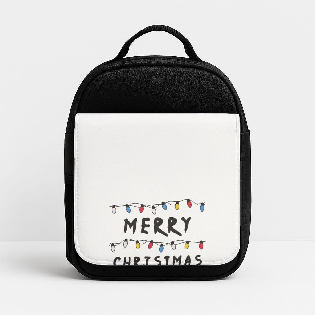 Merry Christmas String Lights Insulated Lunch Bag