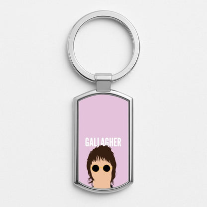 Rock Band Member Purple Silver Metal Keyring