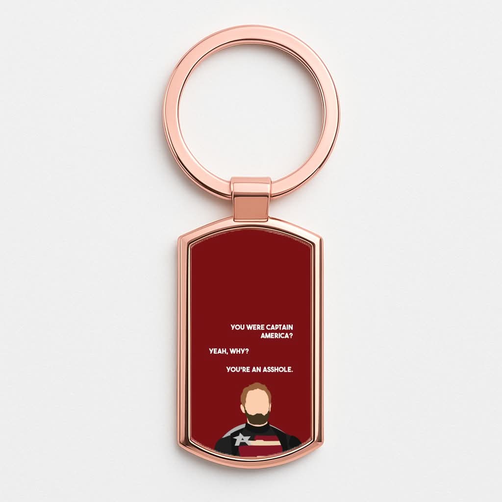 You're An Asshole Rose Gold Keyring