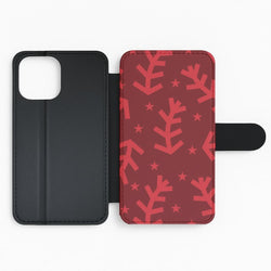 Abstract Ferns And Snowflakes Pattern Flip Phone Case