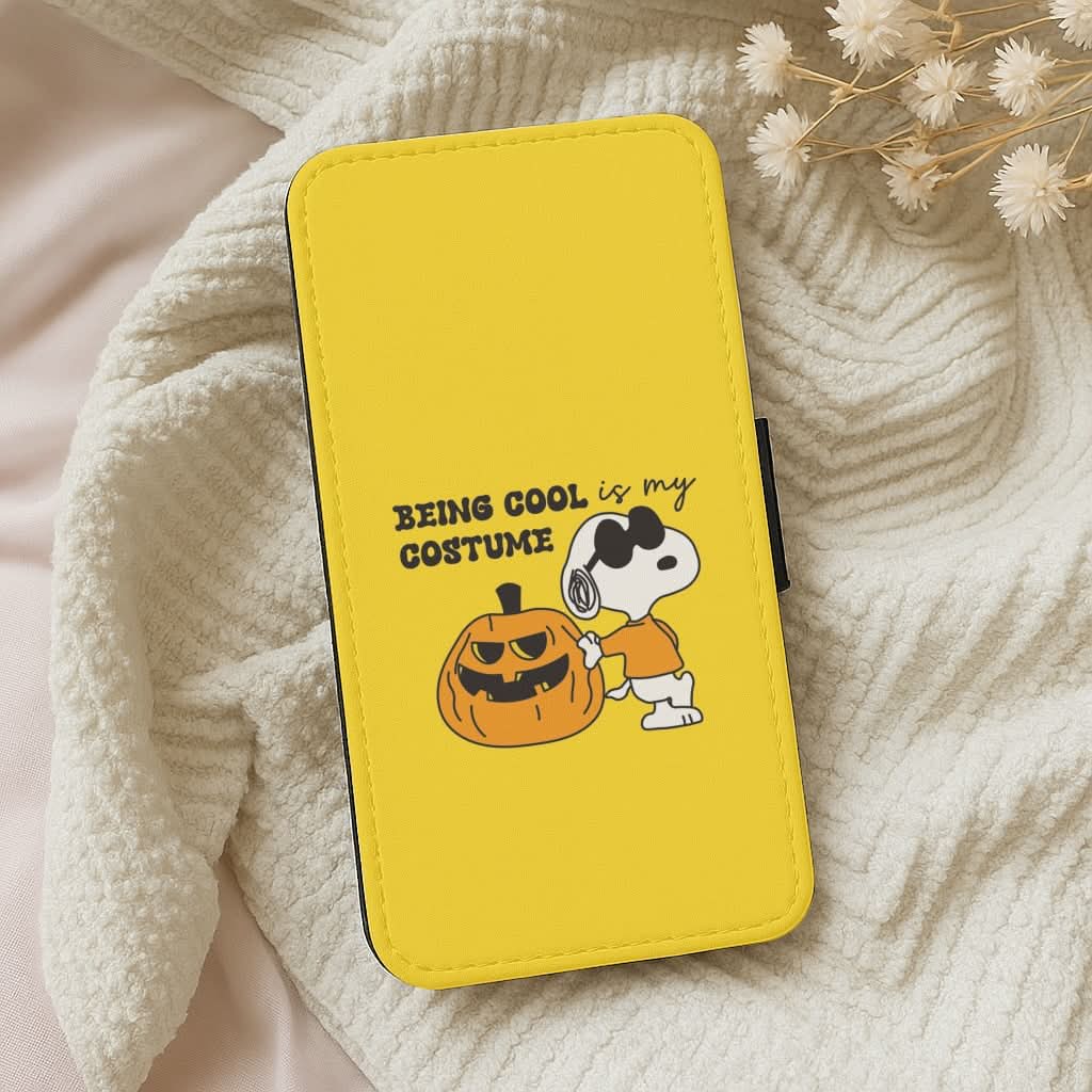 Being Cool Is My Costume Leather Phone Case