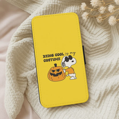 Being Cool Is My Costume Leather Phone Case
