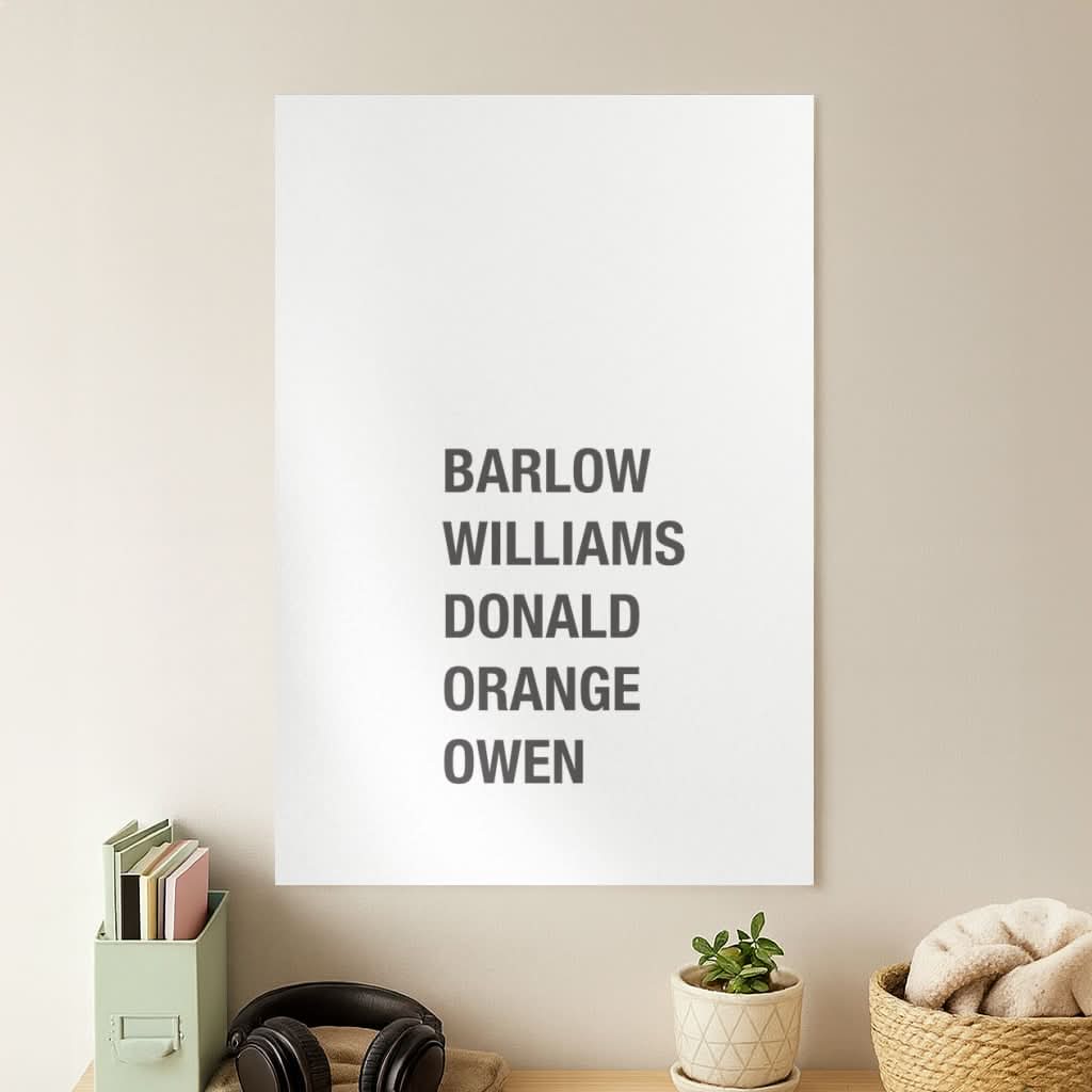 Take Band Members Names Poster