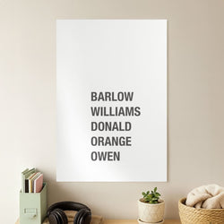 Take Band Members Names Poster