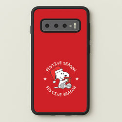 Cartoon Beagle Festive Season Galaxy S10 Plus Case