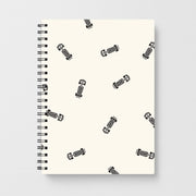 Race Cars Pattern Off White Notebook 1