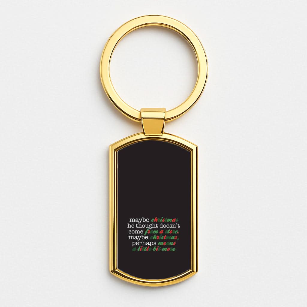 Green Creature Quote Gold Keyring