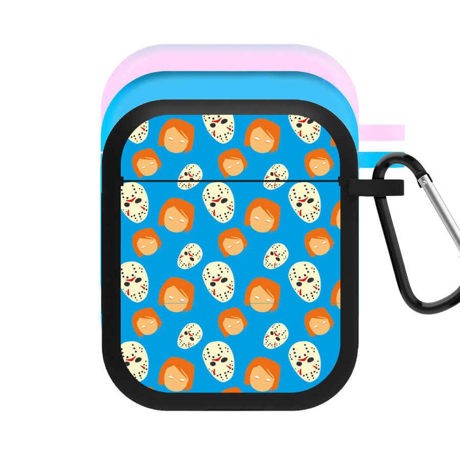 Chucky And Jason Pattern - Halloween AirPods Case