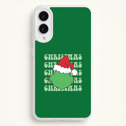 Green Creature Christmas Galaxy S25 Edge Case