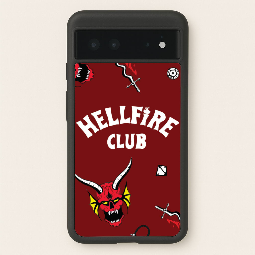 Hellfire Club Icons Collage Red Google Pixel 6 Case