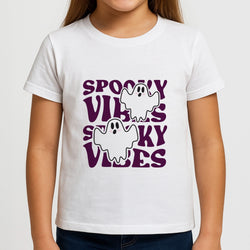 Spooky Vibes Pink Girls T-Shirt