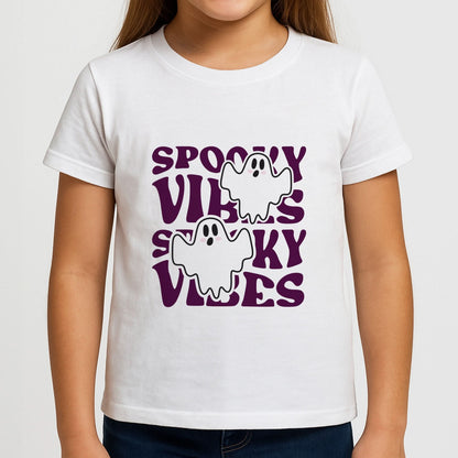 Spooky Vibes Pink Girls T-Shirt