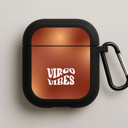Virgo Vibes Gradient Zodiac Black AirPods Case