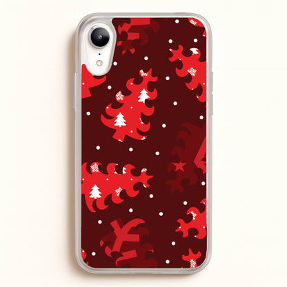Wrapping Paper Christmas Tree Pattern iPhone XR Case