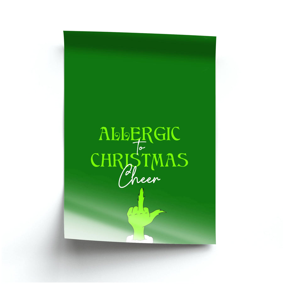 Allergic To Christmas Cheer Poster