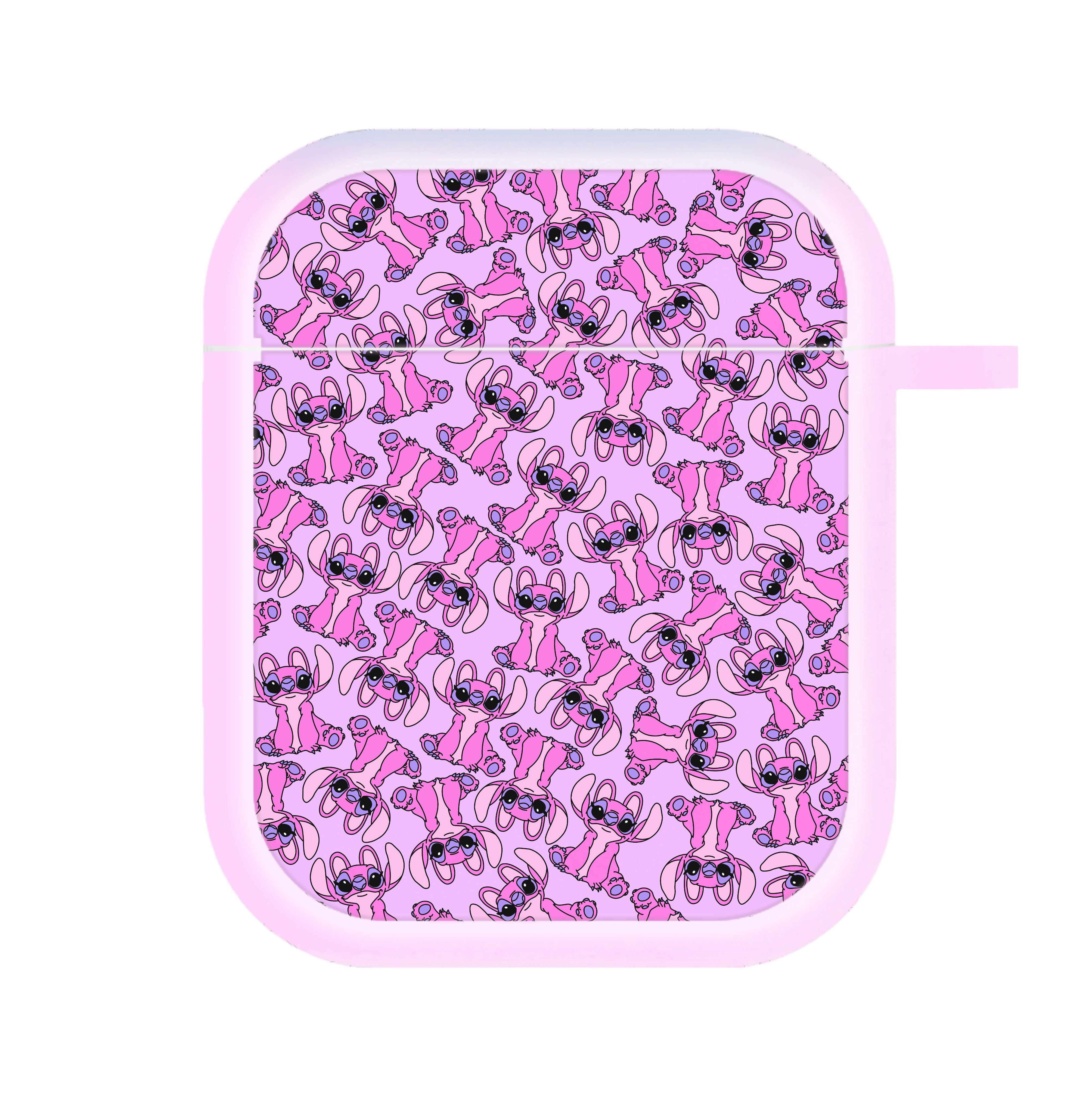 Angel Pink Alien Pattern AirPods Case