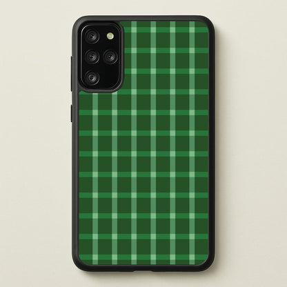 Dark Green Tartan Christmas Pattern Galaxy S20 Plus Case