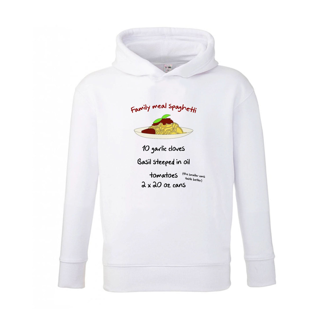 Family Meal Spaghetti Kids Hoodie