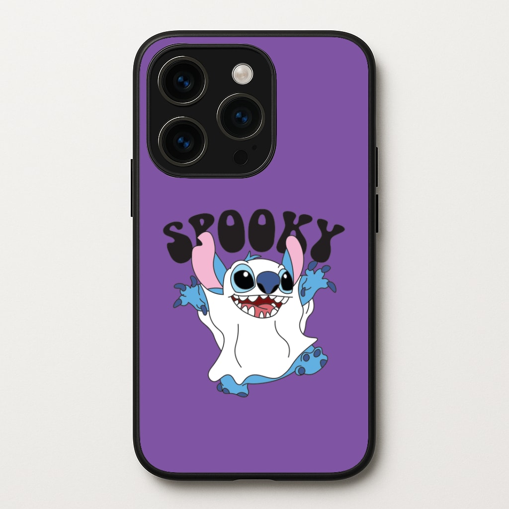 Spooky Cute Blue Alien iPhone 15 Pro Case