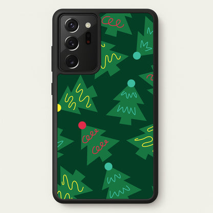 Abstract Christmas Trees Pattern Galaxy Note 20 Ultra Case