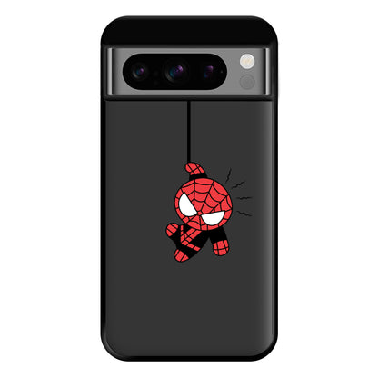 Gray Hanging Spider Hero Google Pixel 8 Pro Case