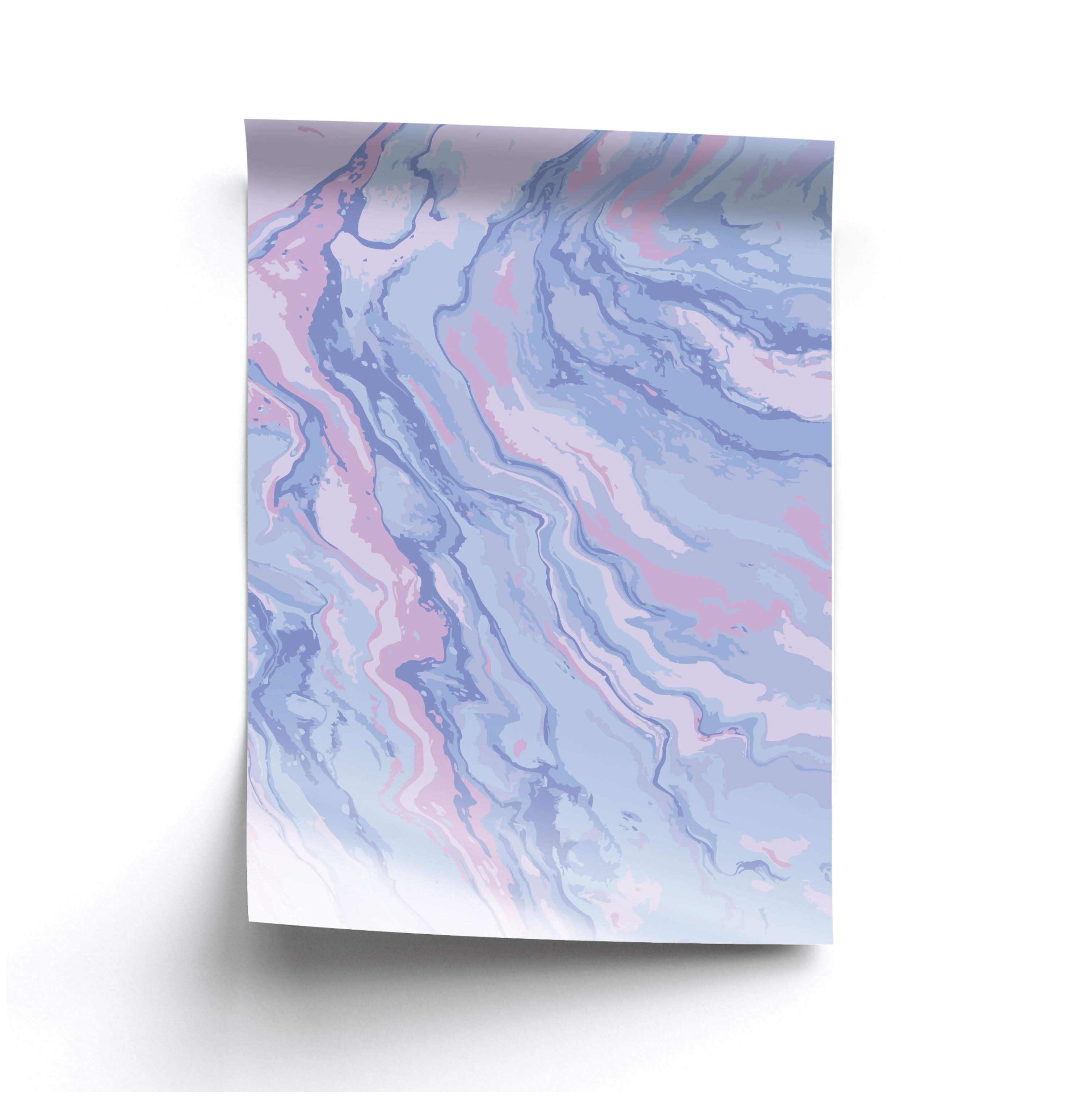 Purple Cloudy Marble Poster