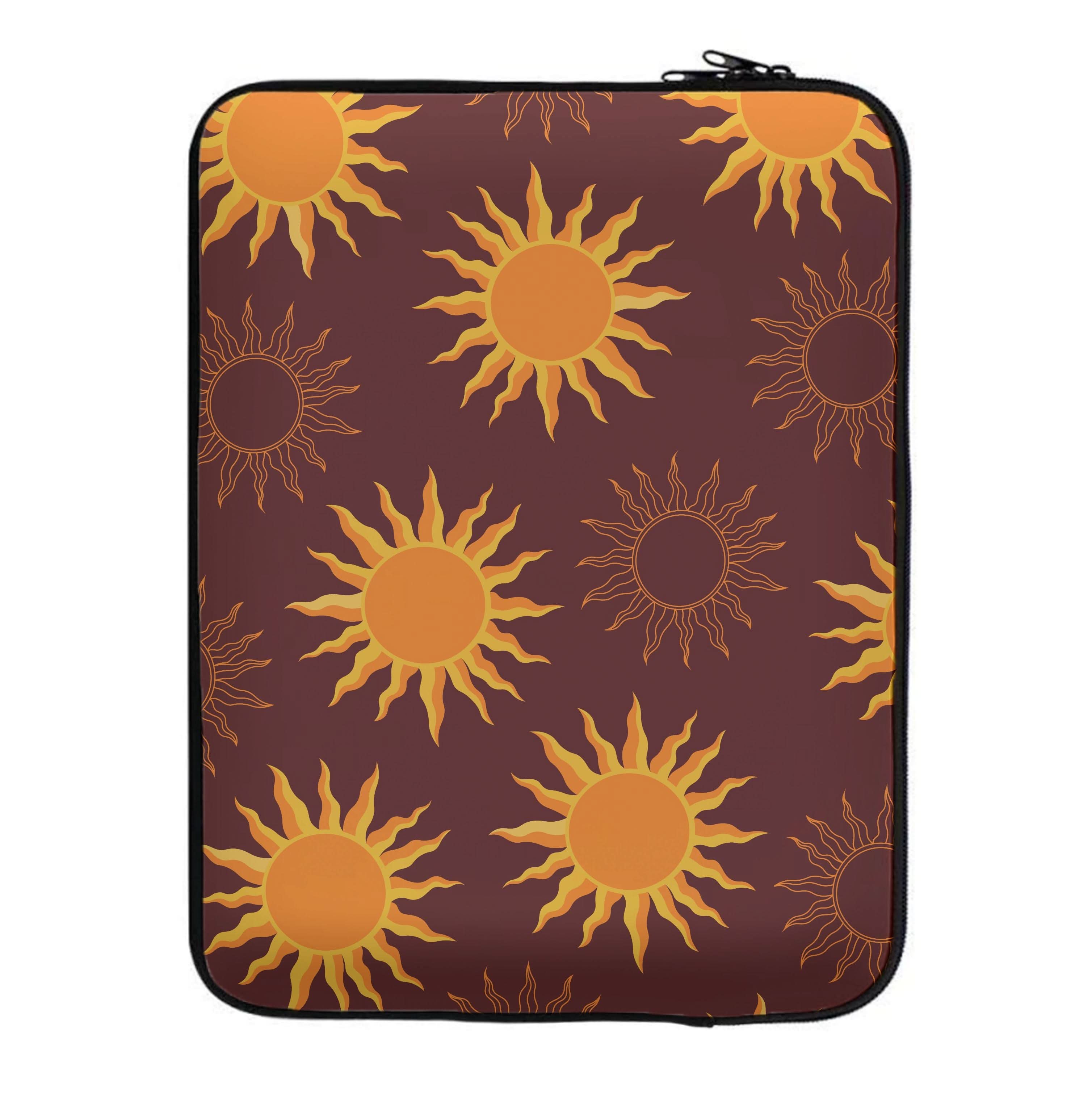 Vintage Sun Pattern Laptop Sleeve