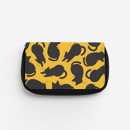 Black Cat Silhouettes Pattern Pencil Case