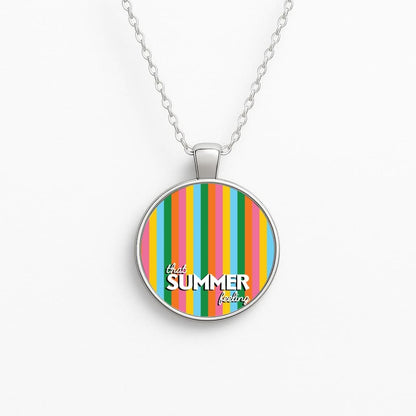 That Summer Feeling Stripes Circle Necklace