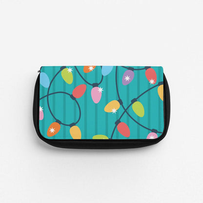 Funky Christmas Lights Pattern Pencil Case