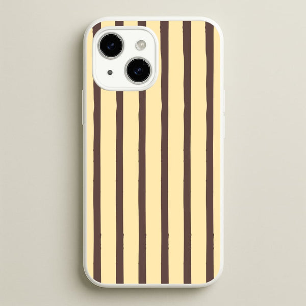 Vanilla & Chocolate Stripes iPhone 15 Plus Case