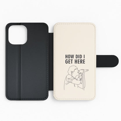 How Did I Get Here Outline Flip Phone Case