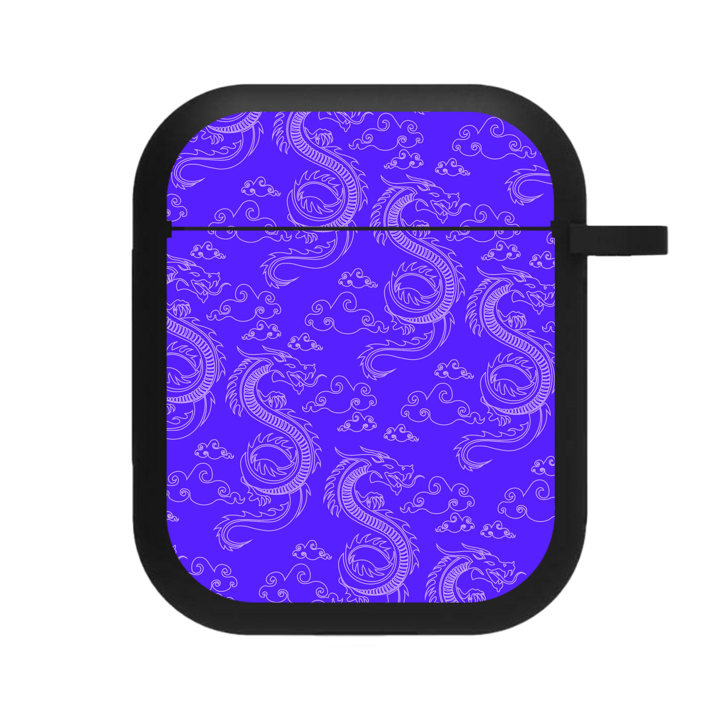 Purple Dragon Pattern AirPods Case