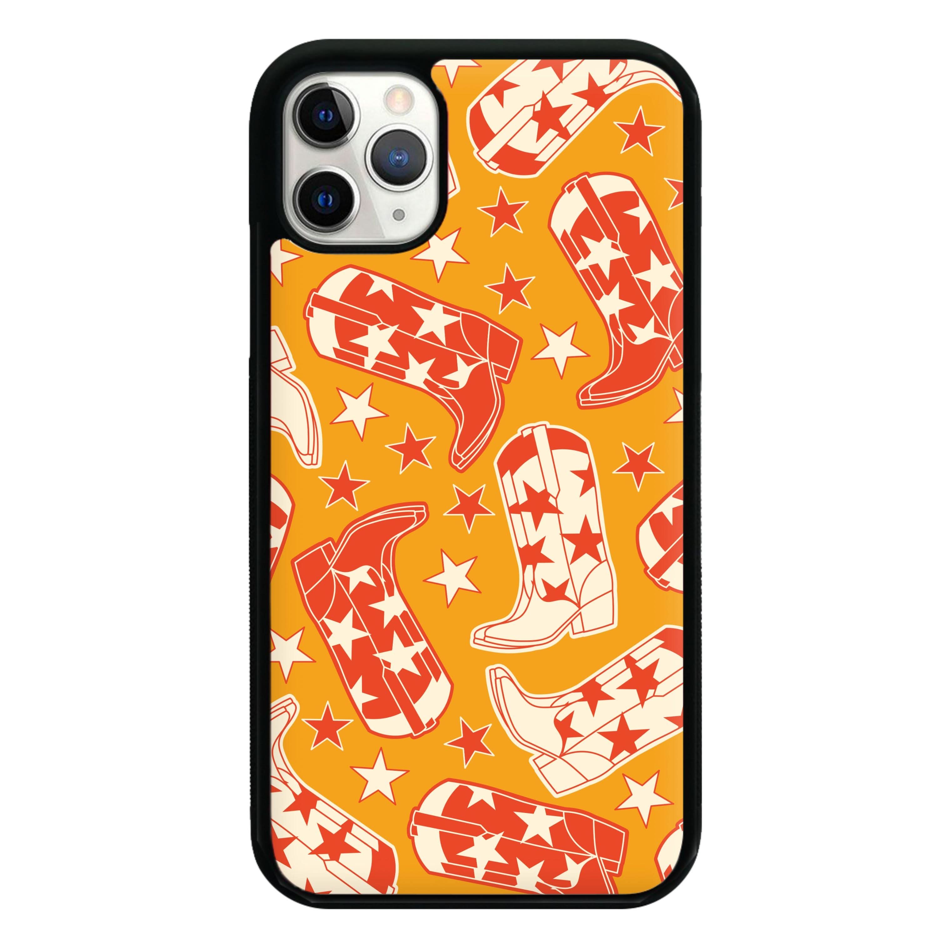 Cartoon Cowboy Boots And Stars Pattern Phone Case