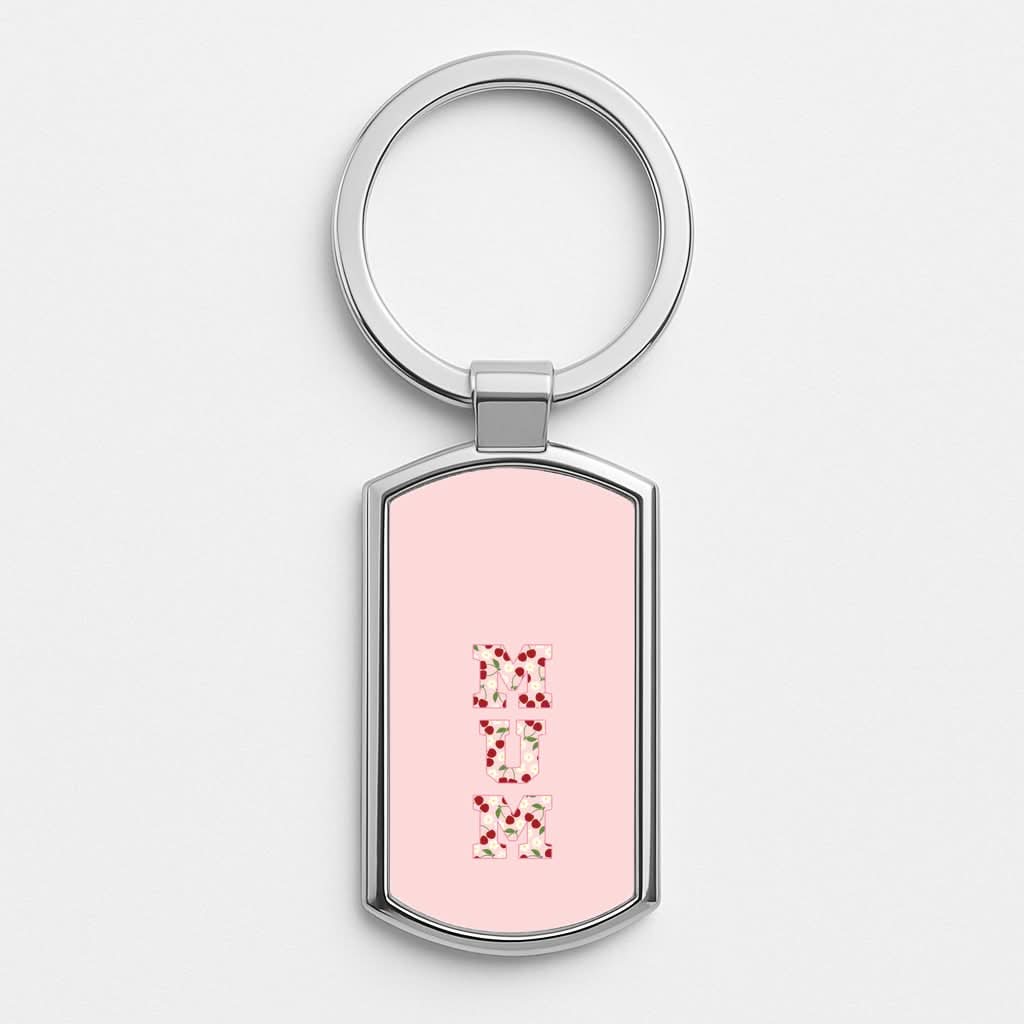 Floral Varsity Mum Luxury Keyring
