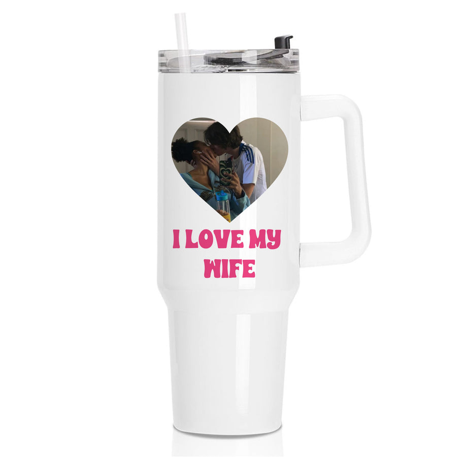 I Love My Wife - Personalised Couples Tumbler