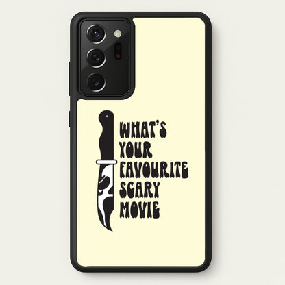What's Your Favourite Scary Movie Trippy Galaxy Note 20 Ultra Case