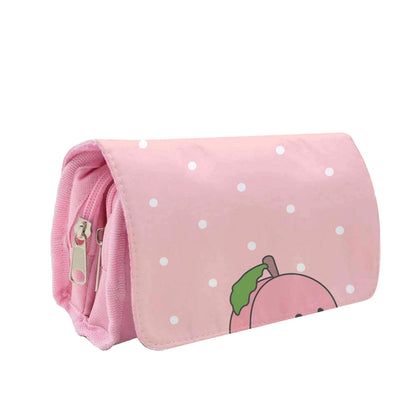 Peach Pattern Pencil Case