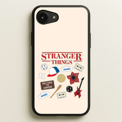 Stranger Things Cartoon Icons iPhone 16e Case