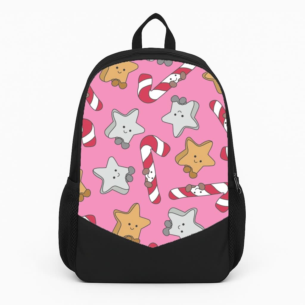 Pink Christmas Plushies Pattern Backpack
