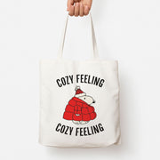 Cozy Feeling Cartoon Beagle Puffer Jacket Tote Bag 1
