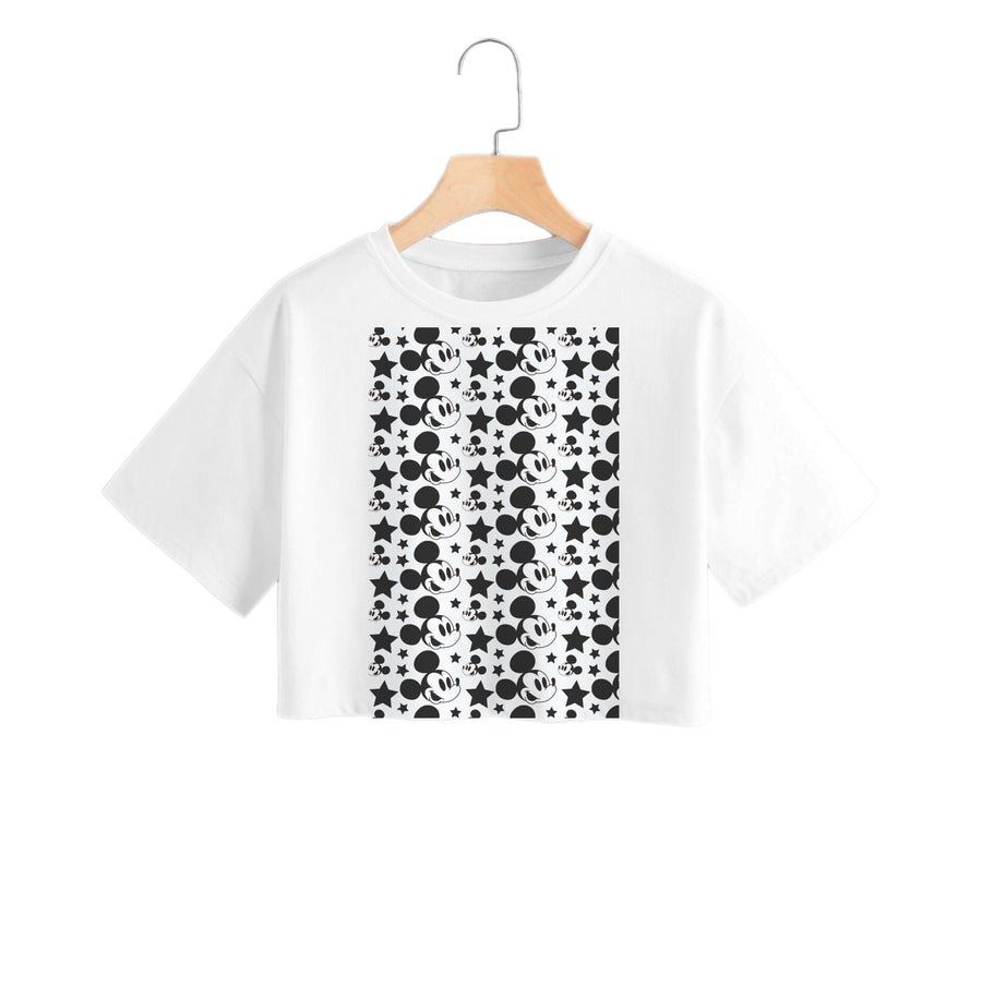 Mickey Mouse Pattern Crop Top