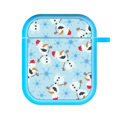 Snowman Pattern AirPods Case