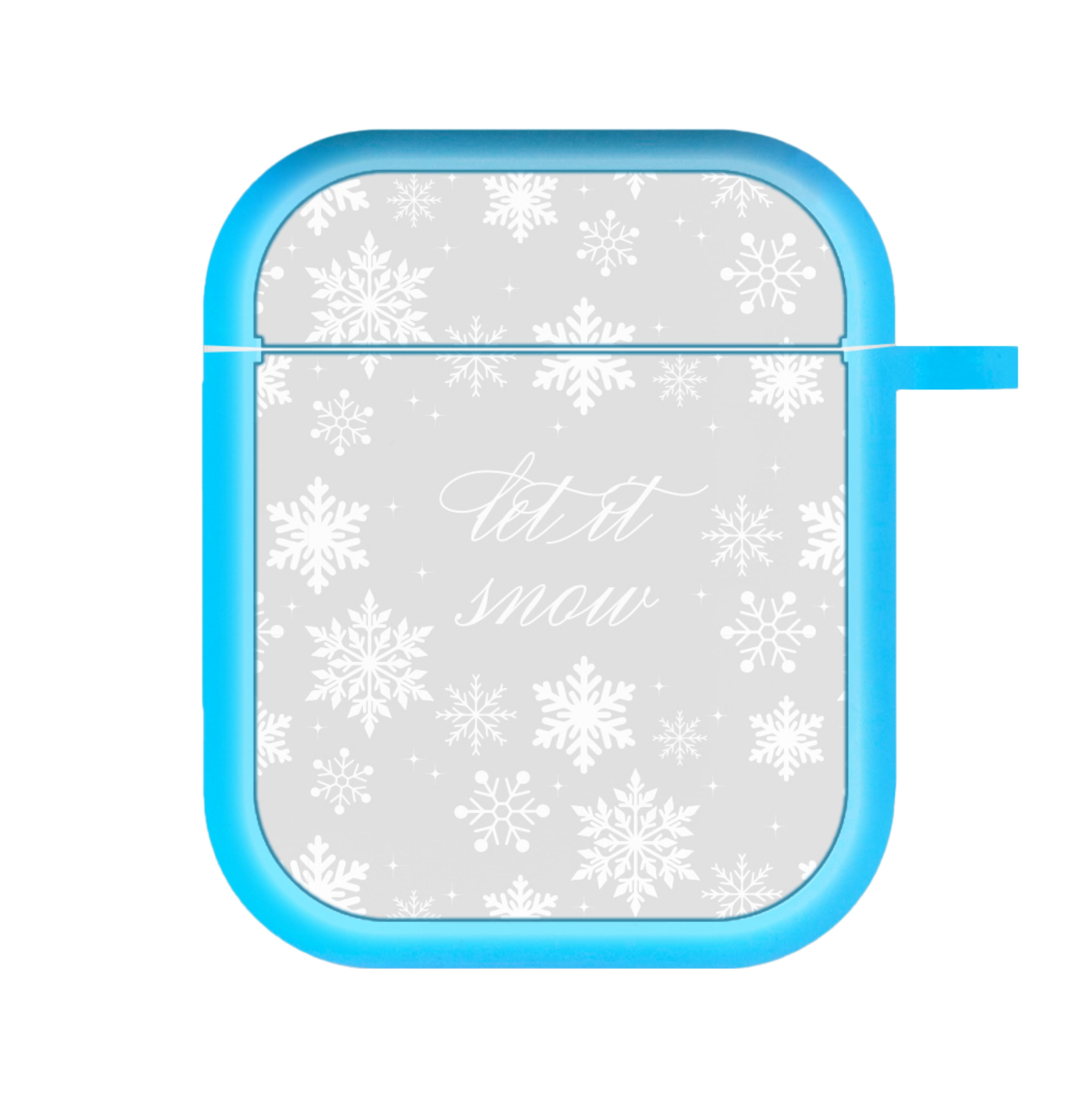 Let It Snow Christmas Pattern AirPods Case