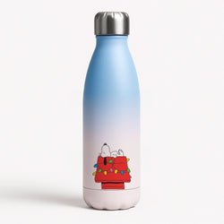 Cartoon Beagle Fairylights Blue Water Bottle