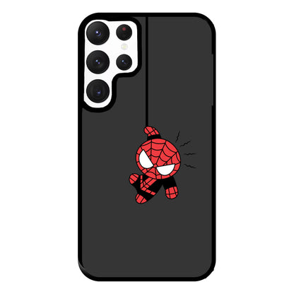 Gray Hanging Spider Hero Galaxy S22 Ultra Case