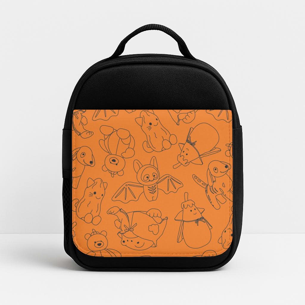 Halloween Plushies Pattern I - Halloween Insulated Lunch Bag